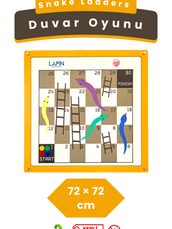 Snake Ladders - Dekoratif Duvar Oyunu, Ofis/Okul Ortak Alanlar için Oyunlar