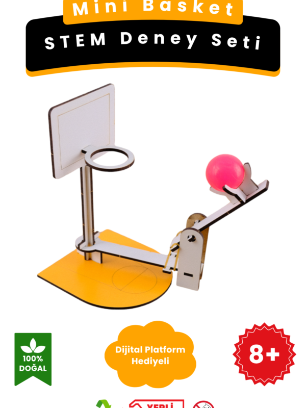 Mini Basket - Kendin Yap Stem Bilim ve Deney Seti - DIY Montessori Eğitim - Maker Set