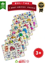 Ahşap Eğitici Puzzle Seti – 7’li Eğitim ve Keşif Paketi