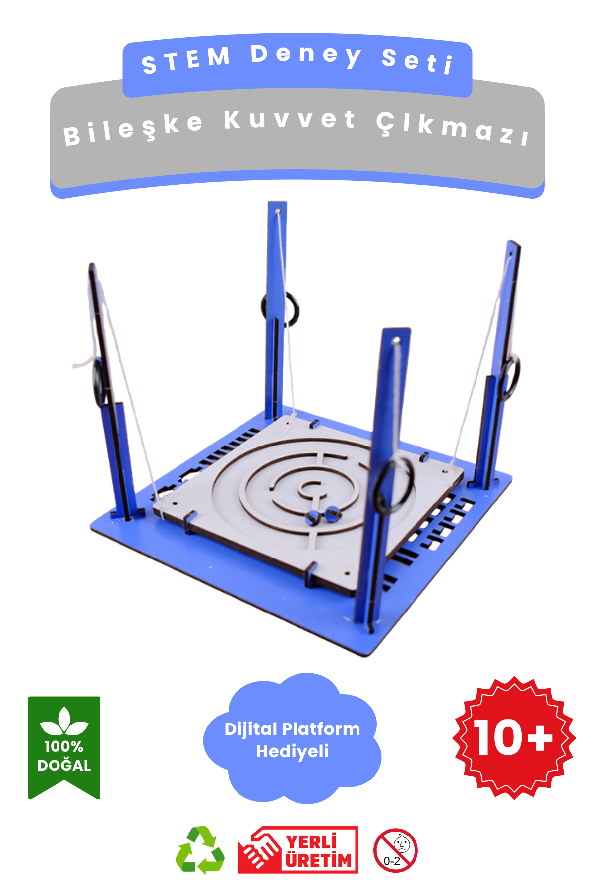11 Bileşke Kuvvet Çıkmazı - Kendin Yap Stem Bilim ve Deney Seti - DIY Montessori Eğitim - Maker Set - Görsel 1