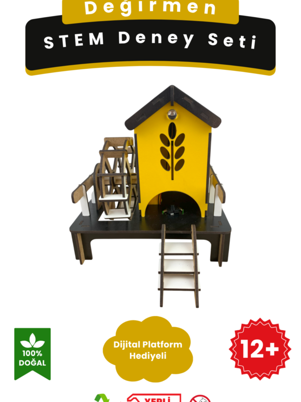 Değirmen - Kendin Yap Stem Bilim ve Deney Seti – DIY Montessori Eğitim – Maker Set