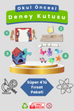 Okul Öncesi Deney Kutusu -  Kendin Yap Stem Bilim ve Deney Seti - DIY Montessori Eğitim - Maker Set
